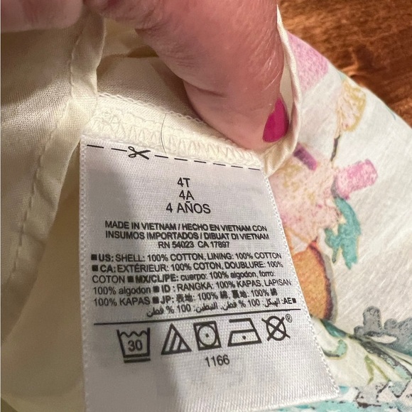 NWT Old Navy Boho 4t dress “Floral Watercolors” size - Picture 6 of 8